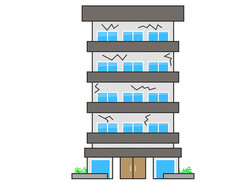 老朽化したマンション